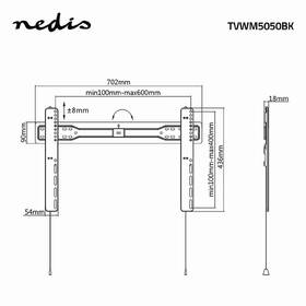 Držiak na TV Nedis nástenný pevný, pre uhlopriečku 37 - 70", nosnosť 35 kg čierny

 obrázok produktu 3 z 3