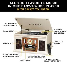 Gramofón Victrola VTA-600B Navigator biely

 obrázok produktu 4 z 5
