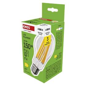 LED žiarovka EMOS Filament klasik, 18W, 2452lm, E27, neutrálna biela 

 obrázok produktu 2 z 3