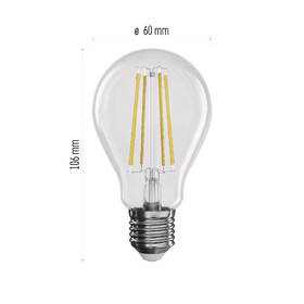 LED žiarovka EMOS Filament, klasik, 7,5 W, E27, teplá biela 

 obrázok produktu 3 z 4