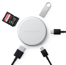 USB Hub Satechi On-the-Go 5 v 1 (1x HDMI 4K 60Hz, 1x USB-C, 1x USB-A 3.0, 1x USB-C PD 60W, 1x SD) strieborný

 obrázok produktu 1 z 8