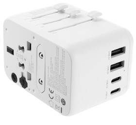 Cestovný adaptér FIXED pre EU, UK a USA/AUS, s 3xUSB-C a 2xUSB výstupom, GaN, PD 65W biely

 obrázok produktu 8 z 12