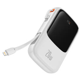 Powerbank Baseus Qpow Pro 10000mAh, 20W, s káblom Lightning biely

 obrázok produktu 1 z 17
