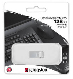 USB flashdisk Kingston DataTraveler Micro Metal 128GB strieborný

 obrázok produktu 2 z 5
