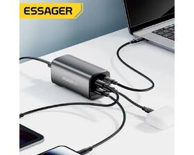Nabíjačka do siete Essager 100W, GaN, 2x USB-C, 2xUSB-A čierna

 obrázok produktu 2 z 4