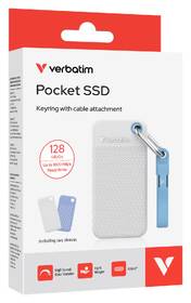 SSD externý Verbatim Pocket SSD 128GB + 2x obal biely

 obrázok produktu 4 z 10