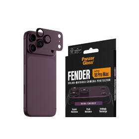 Tvrdené sklo PanzerGlass FENDER na Apple iPhone 18 Pro Max, ochranný hliníkový prvek fotoaparátu vínovej

 obrázok produktu 2 z 6