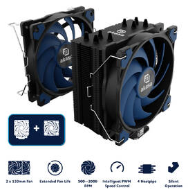 Chladič CPU AKASA Alucia H4 Plus + Alucia SC12 Fan čierny

 obrázok produktu 1 z 5