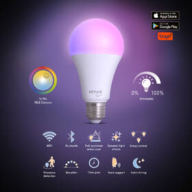 Inteligentná žiarovka RETLUX RSH 104, A70, E27, 14W, RGB, CCT 

 obrázok produktu 7 z 8