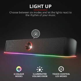 Reproduktory Trust GXT 619 Thorne RGB Illuminated Soundbar čierne

 obrázok produktu 8 z 11