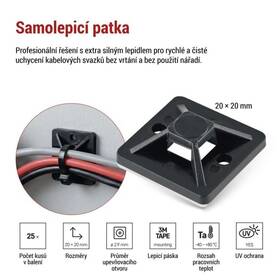 Páska EMOS SAMOLEPICÍ 20×20MM 3M TAPE, 25KS čierna

 obrázok produktu 2 z 7
