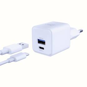 Nabíjačka do siete 3mk Hyper GaN USB-C/USB-A 20W biela

 obrázok produktu 8 z 12