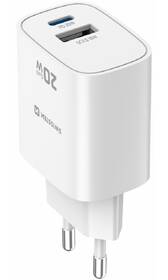 Nabíjačka do siete Swissten EDGE GaN 1x USB-C PD 20W/1x USB-A 18W QC biela

 obrázok produktu 2 z 8