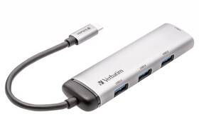 USB Hub Verbatim USB-C/USB 3.2 Gen 1 strieborný

 obrázok produktu 1 z 7