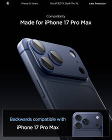 Ochranné sklo šošovky fotoaparátu Spigen tR EZ Fit Optik Pro XL na Apple iPhone 17 Pro Max modré

 obrázok produktu 11 z 15