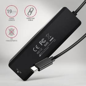 USB Hub Axagon Travel USB-C, 2x USB-A + 2x USB-C čierny

 obrázok produktu 4 z 4