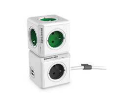 Kábel predlžovací Powercube USB, 4x zásuvka, 2x USB, 1,5m sivý/biely

 obrázok produktu 6 z 8