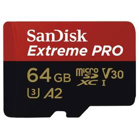 Pamäťová karta SANDISK 64GB A2 C10 V30 UHS-I (170R/90W) + adapter 

 obrázok produktu 2 z 3