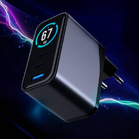 Nabíjačka do siete 3mk InCharge Lumin PD 67W QC4+ PPS AFC FCP SCP 1A2C TFT Display čierna

 obrázok produktu 7 z 9