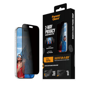 Tvrdené sklo PanzerGlass Privacy na Apple iPhone 18 Pro s bezprašným instalačním boxem čierne

 obrázok produktu 3 z 8