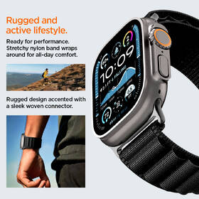 Remienok Spigen Fabric na Apple Watch 49/46/45/44mm čierny

 obrázok produktu 15 z 15
