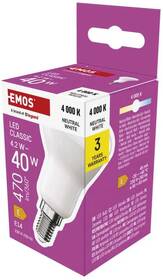 LED žiarovka EMOS Classic reflektor, 4,2 W, 470lm, E14, neutrálna biela 

 obrázok produktu 11 z 13