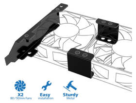 Držiak AKASA PCI Slot Bracket for 80 or 92 mm Fans čierny

 obrázok produktu 2 z 3