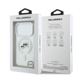 Kryt na mobil Karl Lagerfeld IML K&CH Heads Metal Frame MagSafe na Apple iPhone 17 Pro priehľadný

 obrázok produktu 7 z 7