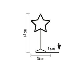 LED dekorácie EMOS vianočná hviezda papierová so zlatým stojanom, 45 cm, vnútorná 

 obrázok produktu 4 z 5