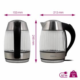 Rýchlovarná kanvica Salente STRIPEGLASS-RD, 1,8 l 

 obrázok produktu 5 z 9