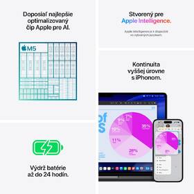 Notebook Apple 14" M5 10× CPU 10× GPU, 24 GB, 1 TB - strieborný SK 

 obrázok produktu 7 z 8