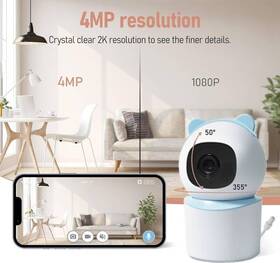 IP kamera IMMAX BABY, Wi-Fi, Tuya modrá

 obrázok produktu 8 z 9