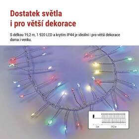 LED reťaz EMOS na cívce, nano, stříbrný, 19,2 m, venkovní i vnitřní, multicolor, časovač strieborný

 obrázok produktu 3 z 7