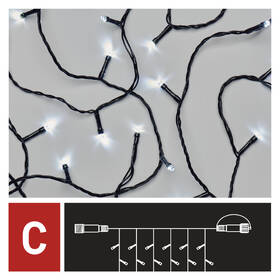 Spojovacia reťaz EMOS 100 LED Standard - záclona, ​​1x2 m, vonkajšia, studená biela, časovač 

 obrázok produktu 2 z 8