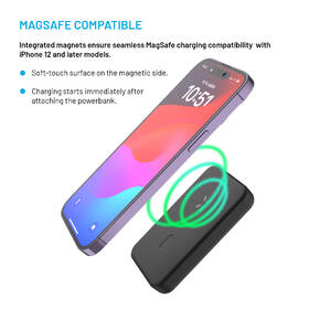 Powerbank FIXED MagZen s bezdrôtovým nabíjaním a podporou Magsafe, 6 000 mAh čierny

 obrázok produktu 2 z 7