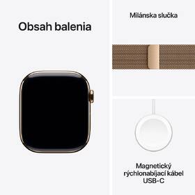 Inteligentné hodinky Apple GPS + Cellular 46mm zlatý titán - zlatý milánsky ťah - S/M 

 obrázok produktu 8 z 8