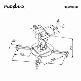 Držiak Nedis Full Motion, na projektor, stropný, nosnosť 10 kg čierny

 obrázok produktu 8 z 9