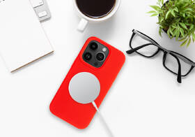 Kryt na mobil FIXED MagFlow s podporou MagSafe na Apple iPhone 14 Pro červený

 obrázok produktu 4 z 6