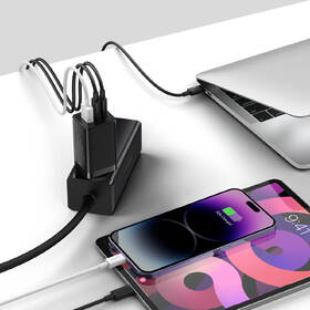 Nabíjačka do siete Baseus GaN5 Pro, 2x USB-C, USB-A, 65W + USB-C kábel 1m čierna

 obrázok produktu 7 z 10