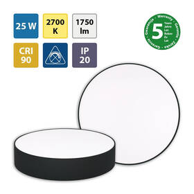 LED stropné svietidlo McLED Mold R25, 25W, 2700K čierne

 obrázok produktu 1 z 4
