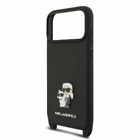 Kryt na mobil Karl Lagerfeld Saffiano Crossbody Popruh Metal Karl and Choupette na Apple iPhone 18 Pro Max čierny

 obrázok produktu 1 z 7