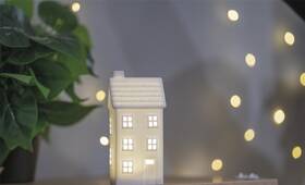 LED dekorácie EMOS keramický domček, 16 cm, 1LED, vnútorná, teplá biela, časovač 

 obrázok produktu 5 z 6