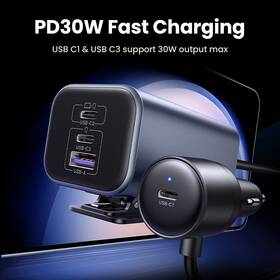 Adaptér do auta UGREEN 150 W USB-C s rozšírením o Hub USB-A/2xUSB-C čierny/strieborný

 obrázok produktu 3 z 9