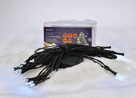 Vianočné osvetlenie Solight 20 LED, 2m, řetěz, 3xAA, bílé světlo, zelený kabel 

 obrázok produktu 3 z 4