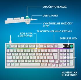 Klávesnica Logitech G316 X 98, US INT'L layout biela

 obrázok produktu 9 z 18