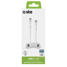 Kábel SBS USB-C/USB-C spirálový, 25W, 1 m biely

 obrázok produktu 1 z 1