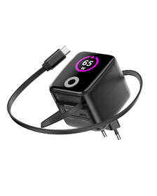 Nabíjačka do siete Mobile Origin Display Charger PW3 - 65W GaN USB-C/USB-A čierna

 obrázok produktu 2 z 12