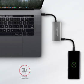 USB Hub Axagon USB 3.2 Gen 2 10 Gb/s húb, 2x USB-A, 2x USB-C, kábel USB-C 13cm sivý

 obrázok produktu 3 z 5