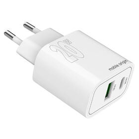 Nabíjačka do siete Mobile Origin 1x USB-A/1x USB-C PD20W biela

 obrázok produktu 7 z 15