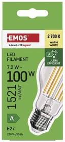 LED žiarovka EMOS Filament klasik, 7,2 W, 1521lm, E27, teplá biela 

 obrázok produktu 11 z 13